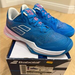 Babolat Women's Blue and Pink Tennis/pickle ball Shoes